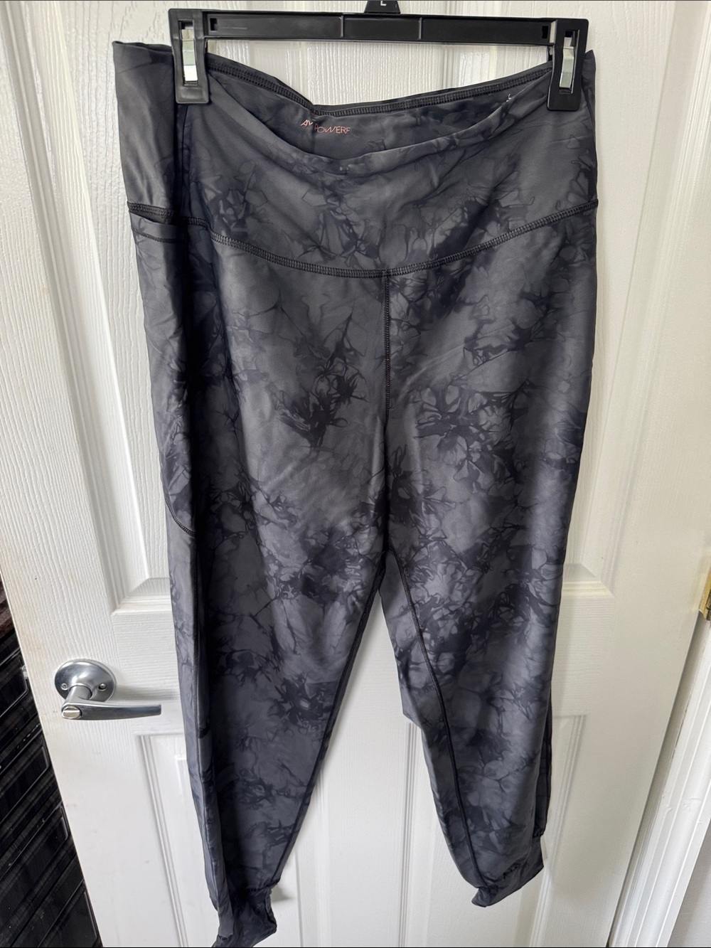 Calia Gray Marble-Print Athletic Jogger